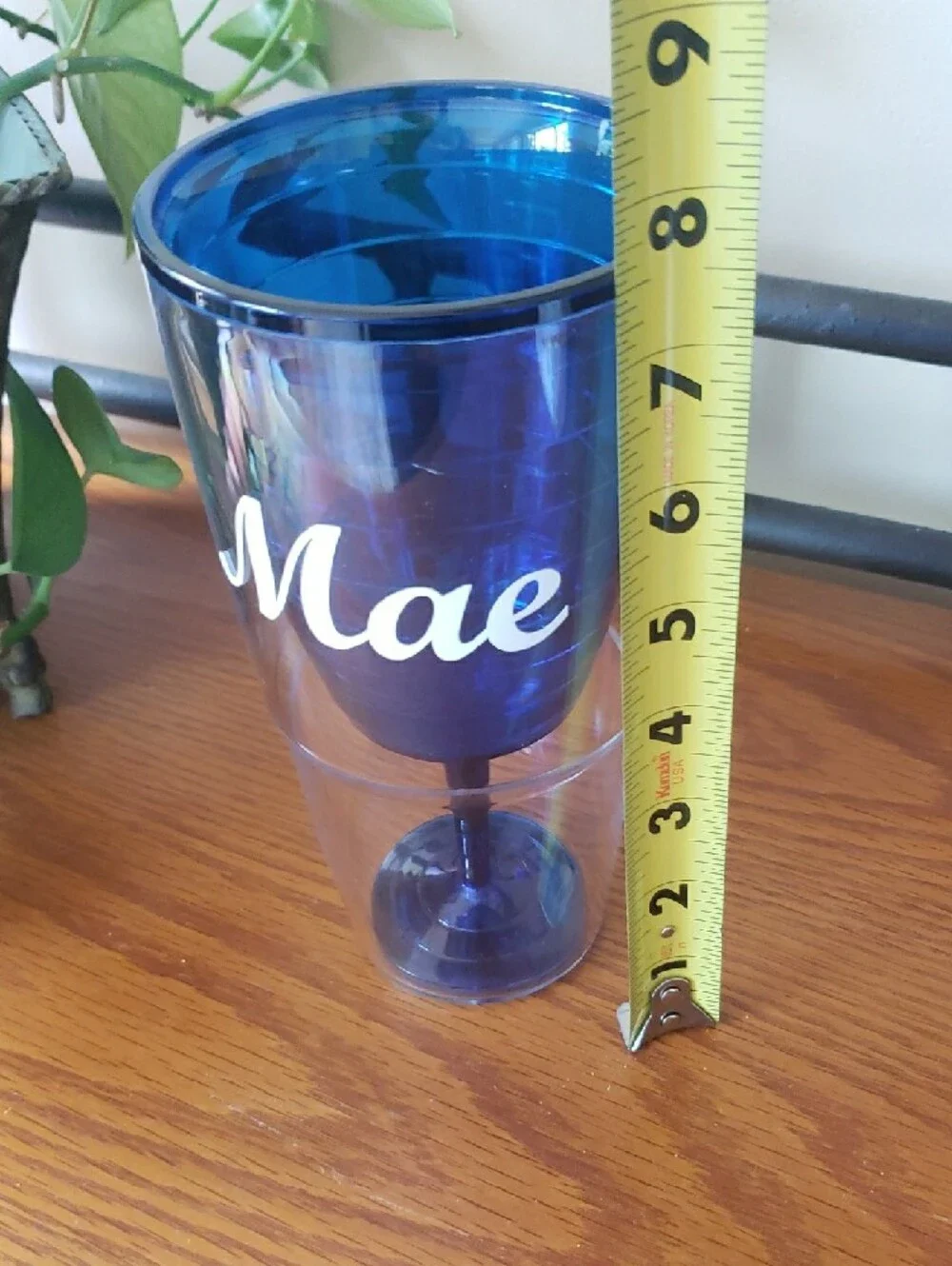 tervis Blue Personalized Acrylic Wine Tumbler with 'Mae' - 16 Oz.